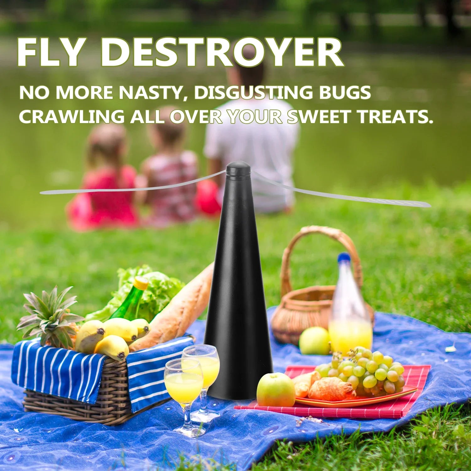 Automatic Pest Control Fan Portable Automatic Fly Catcher Chemical-free Keep Flies Away Battery Powered For Outdoor & Indoor